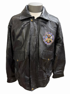 Vintage Leather Army Jacket